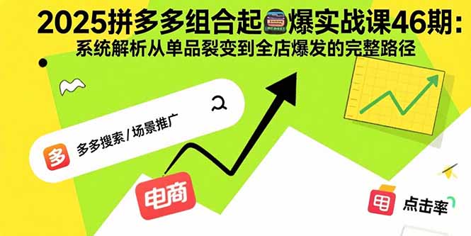 2025拼多多组合起爆实战课46期：系统解析从单品裂变到全店爆发的完整路径-旺仔资源库