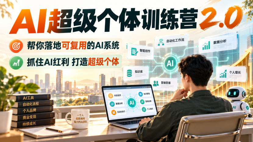 AI超级个体训练营2.0，帮你落地可复用的AI系统，抓住AI红利打造超级个体-旺仔资源库