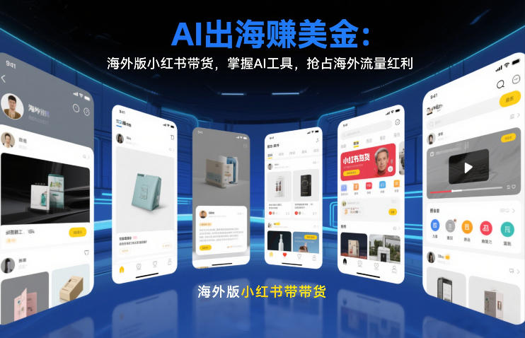 AI出海賺美金：海外版小红书带货，掌握AI工具，抢占海外流量红利(更新2026)-旺仔资源库