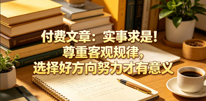 付费文章：实事求是！尊重客观规律，选择好方向努力才有意义-旺仔资源库