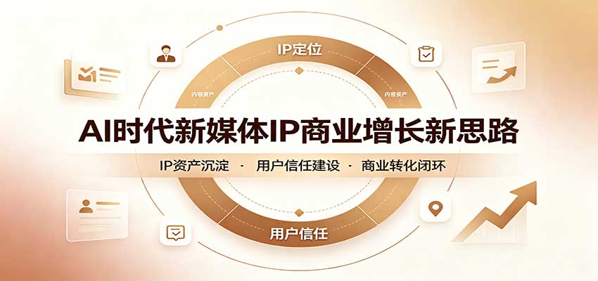 AI时代新媒体IP商业增长新思路：摒弃复杂运营套路，用极简思维打通获客路径-旺仔资源库