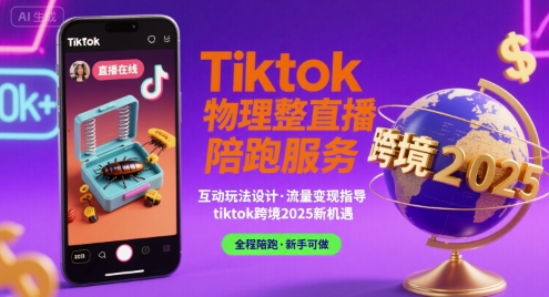 Tiktok物理整蛊直播陪跑服务-tiktok跨境2025-旺仔资源库