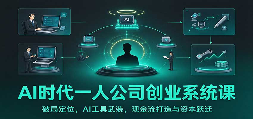 AI时代一人公司创业系统课:破局定位,AI工具武装,现金流打造与资本跃迁-旺仔资源库