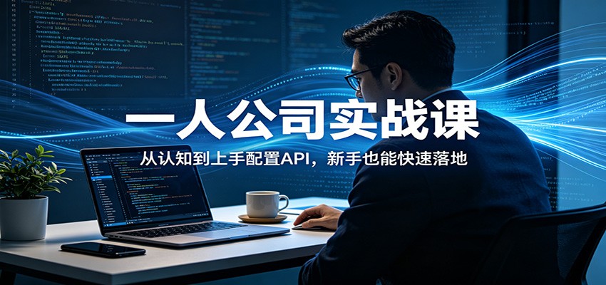 一人公司实战课:从认知到上手配置API,新手也能快速落地-旺仔资源库