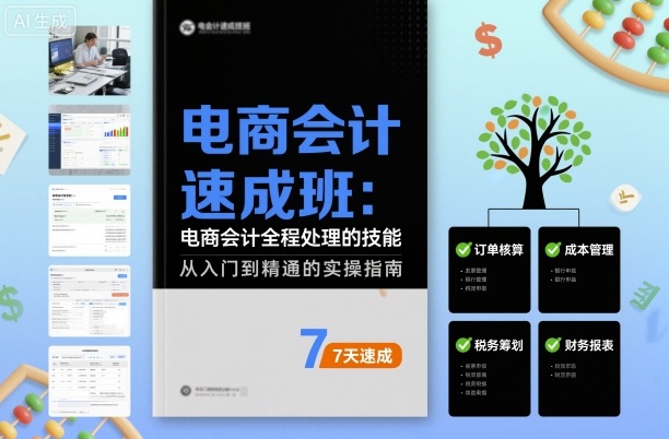 电商会计速成班，电商会计全程处理的技能-旺仔资源库