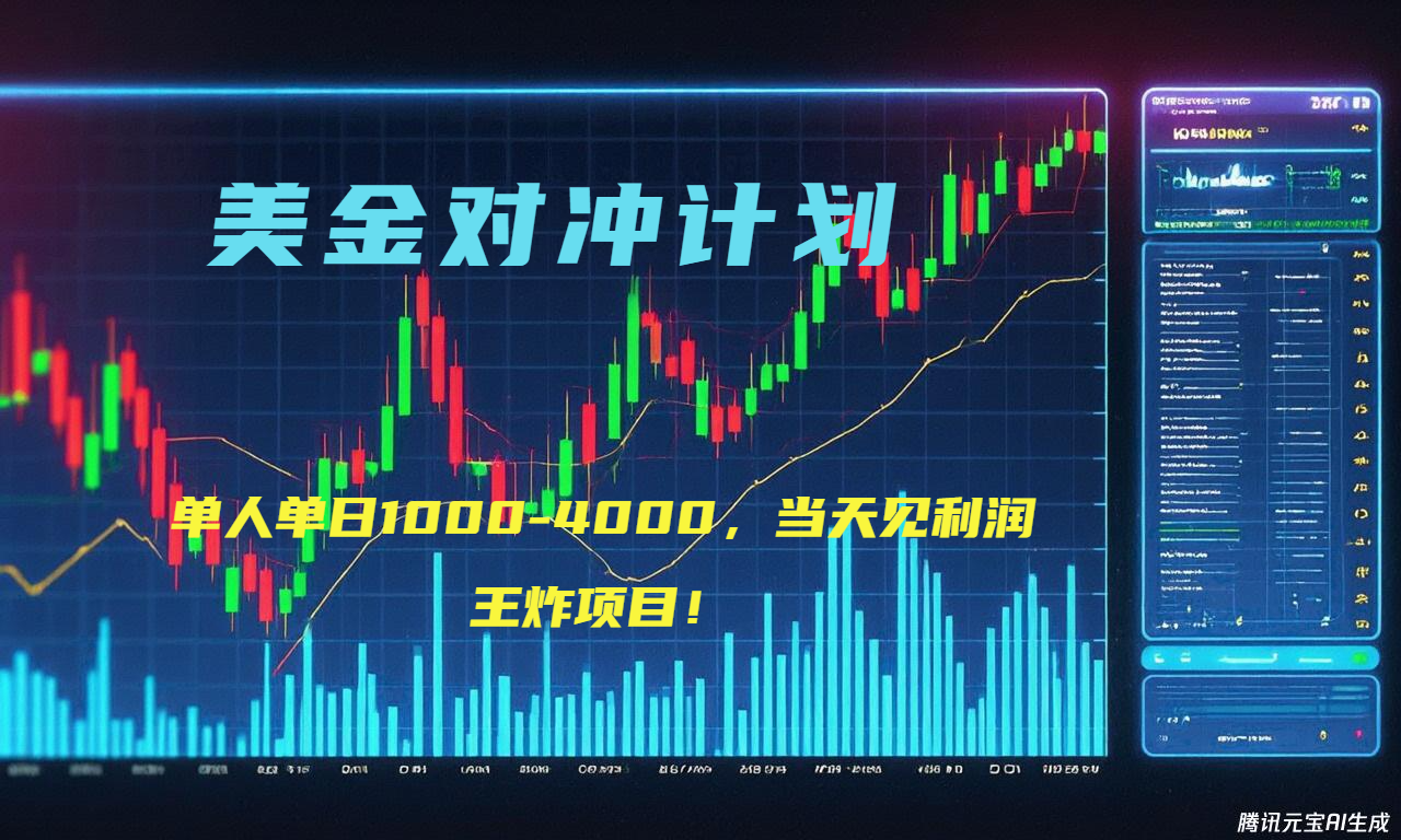 2025年最暴力项目“美金先登计划”最新最强对冲战法，每日实际收益1K-4K-旺仔资源库