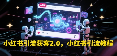 小红书引流获客2.0，小红书引流教程-旺仔资源库