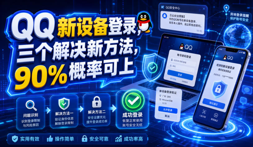 QQ新设备登录,三个解决新方法,90%概率可上-旺仔资源库
