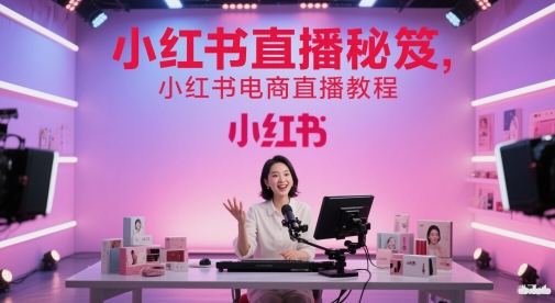 小红书直播秘笈，小红书电商直播教程-旺仔资源库