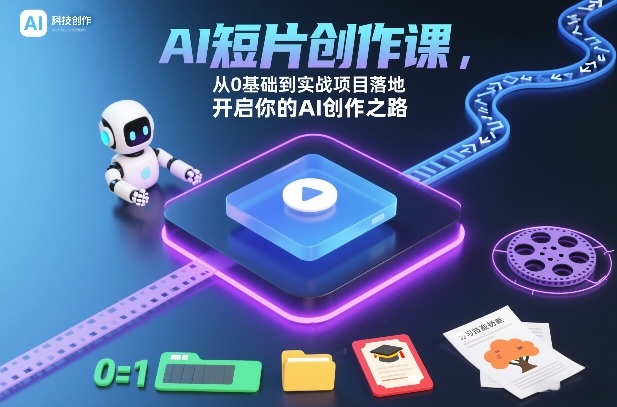 AI短片创作课,从0基础到实战项目落地,开启你的AI创作之路(更新0411)-旺仔资源库