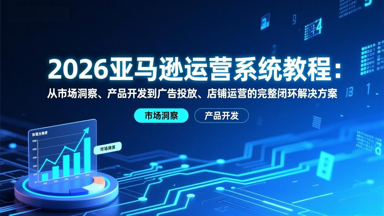 2026亚马逊运营系统教程：从市场洞察、产品开发到广告投放、店铺运营的完整闭环解决方案-旺仔资源库