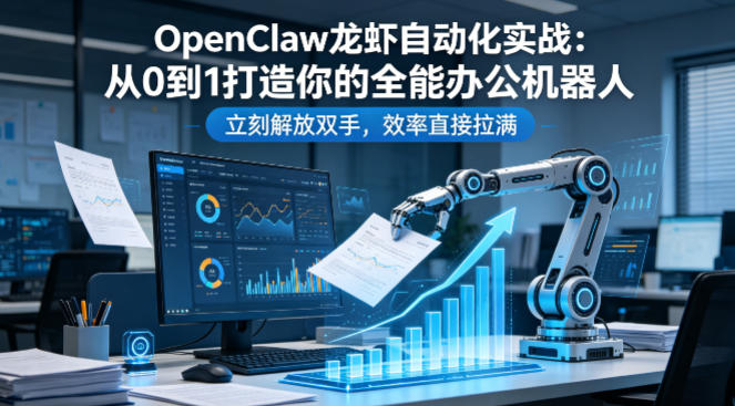 OpenClaw龙虾自动化实战：从0到1打造你的全能办公机器人，立刻解放双手，效率直接拉满-旺仔资源库