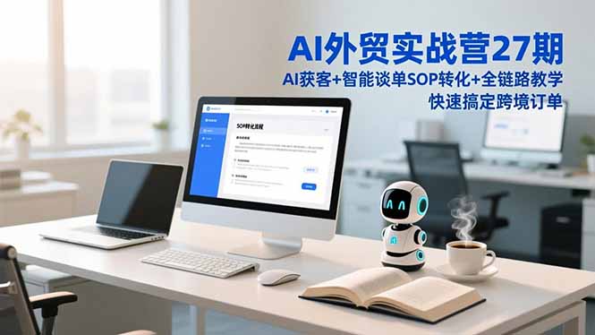 AI外贸实战营27期，AI获客+智能谈单+SOP转化+全链路教学，快速搞定跨境订单-旺仔资源库