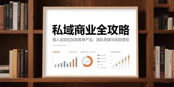 私域商业全攻略，强人设定位加高客单产品，团队搭建与风险管控-旺仔资源库