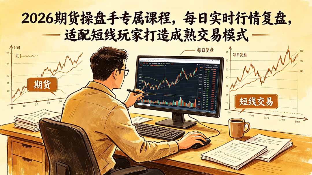 2026期货操盘手专属课程-更新6月,每日实时行情复盘,适配短线玩家打造成熟交易模式-旺仔资源库