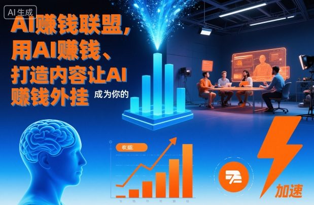 AI賺钱联盟，用AI賺钱、打造内容让AI成为你的賺钱外挂-旺仔资源库