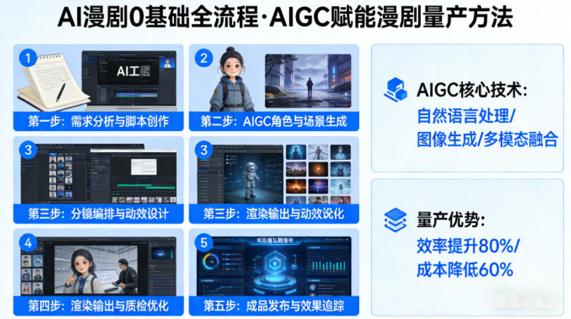 AI漫剧0基础全流程，快速掌握AIGC赋能的漫剧量产方法-旺仔资源库