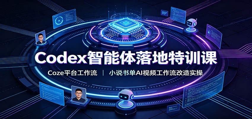 Codex智能体落地特训课:Coze平台工作流,小说书单AI视频工作流改造实操-旺仔资源库