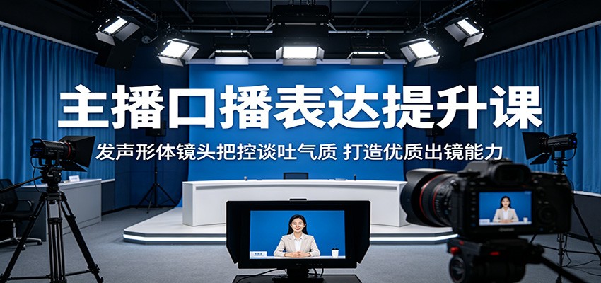 主播口播表达提升课:发声形体镜头把控谈吐气质,打造优质出镜能力-旺仔资源库