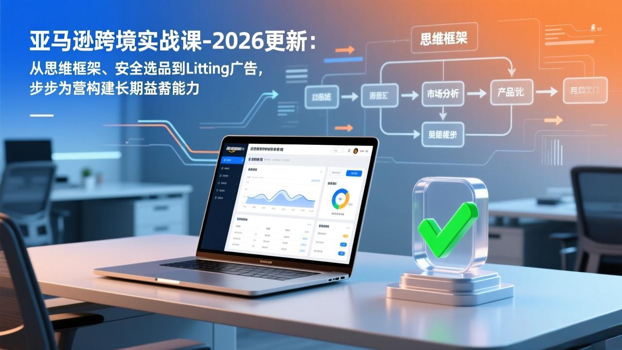 亚马逊跨境实战课-2026更新：从思维框架、安全选品到Listing广告，步步为营构建长期盈利能力-旺仔资源库