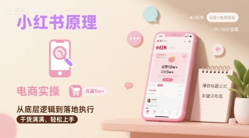 小红书原理以及详细实操流程，小红书电商教程-旺仔资源库