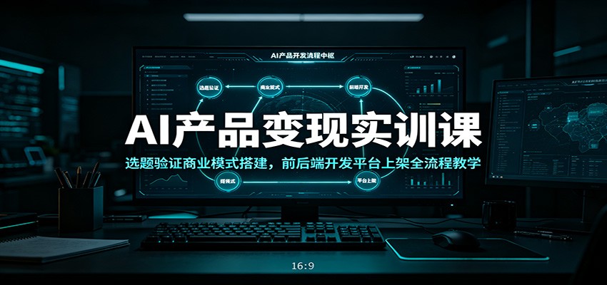 AI产品变现实训课:选题验证商业模式搭建,前后端开发平台上架全流程教学-旺仔资源库