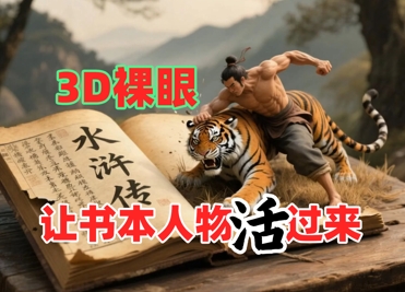 书本人物裸眼3D视频，新的玩法，流量超猛，保姆级教程-旺仔资源库