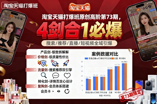 淘宝天猫打爆班原创高阶第73期，4剑合1必爆-旺仔资源库