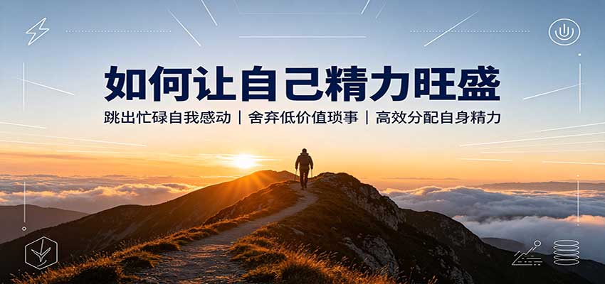 如何让自己精力旺盛：跳出忙碌自我感动，舍弃低价值琐事，高效分配自身精力-旺仔资源库