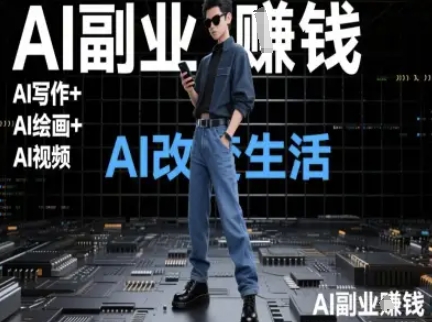 AI改变生活(Ai写作+AI绘画+Ai视频)，AI副业挣钱-旺仔资源库