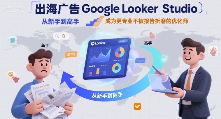 出海广告Google Looker Studio从新手到高手，成为更专业不被报告折磨的优化师-旺仔资源库