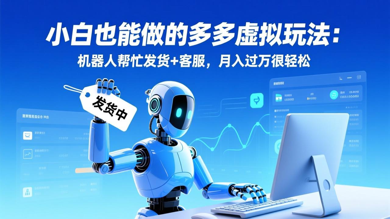小白也能做的多多虚拟玩法:机器人帮忙发货+客服,月入过万很轻松-旺仔资源库