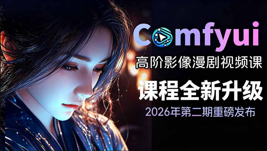 2026新版ComfyUI漫剧动画全流程实战课,0基础入门到进阶全流程动态漫,轻松实现流量变现-旺仔资源库