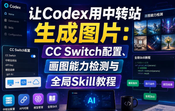 让Codex用中转站生成图片：CC Switch配置、画图能力检测与全局Skill教程-旺仔资源库