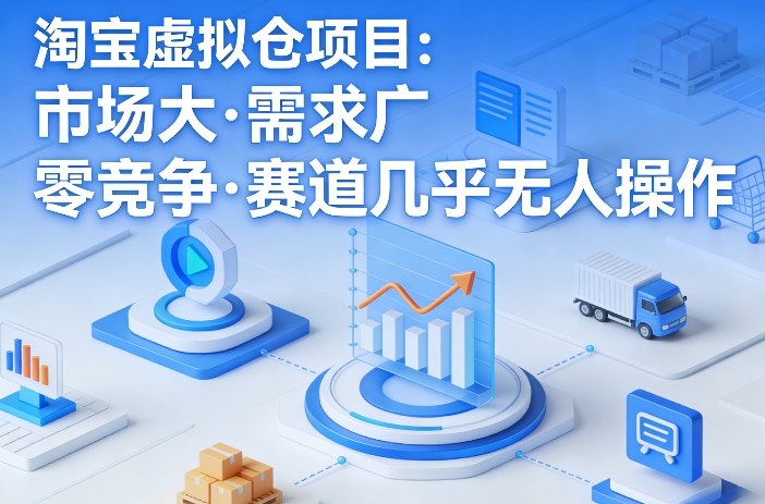淘宝虚拟仓项目，市场大，需求广，零竞争，赛道几乎没人操作(更新0410)-旺仔资源库