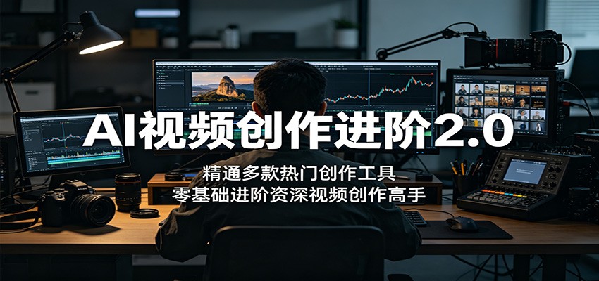 AI视频创作进阶2.0：精通多款热门创作工具，零基础进阶资深视频创作高手-旺仔资源库