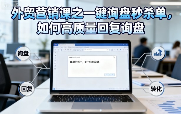外贸营销课之一键询盘秒杀单，如何高质量回复询盘-旺仔资源库