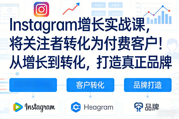 Instagram增长实战课，将关注者转化为付费客户！从增长到转化，打造真正品牌(双语字幕)-旺仔资源库