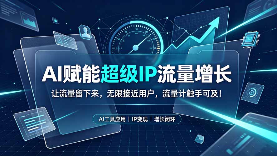 AI赋能超级IP流量增长:让流量留下来,无限接近用户,流量计触手可及!-旺仔资源库