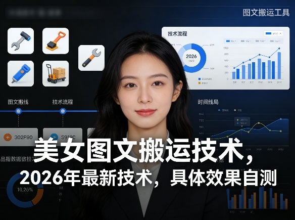美女图文搬运技术，2026年最新技术，具体效果自测-旺仔资源库