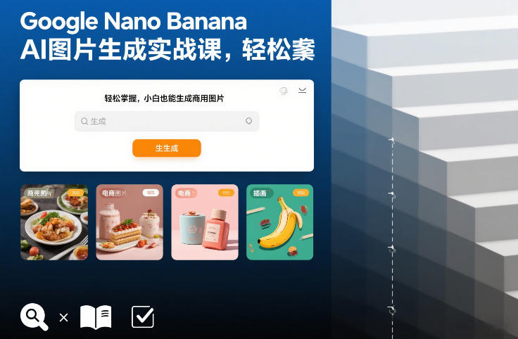 Google Nano Banana AI图片生成实战课，轻松掌握，小白也能生成商用图片-旺仔资源库