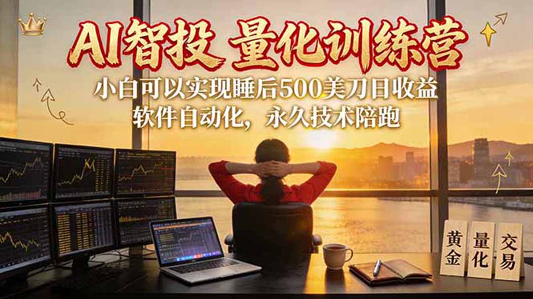 AI智投EA量化训练营【第三期】，多策略智投+防爆技术+趋势分析 ，轻松上手，矩阵放大，长期稳定。-旺仔资源库