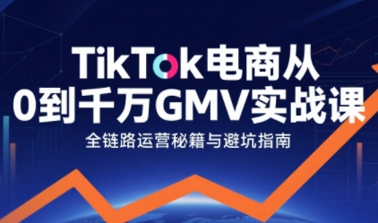 TikTok电商从0到千万GMV实战课，从0到1拆解实战秘籍(更新)-旺仔资源库