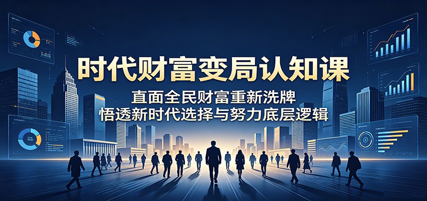 时代财富变局认知课：直面全民财富重新洗牌，悟透新时代选择与努力底层逻辑-旺仔资源库