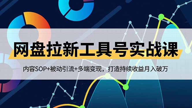 网盘拉新工具号实战课，内容SOP+被动引流+多端变现，打造持续收益月入破万-旺仔资源库