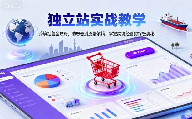 独立站实战教学，跨境经营全攻略，助您告别流量依赖，掌握跨境经营的终极奥-旺仔资源库