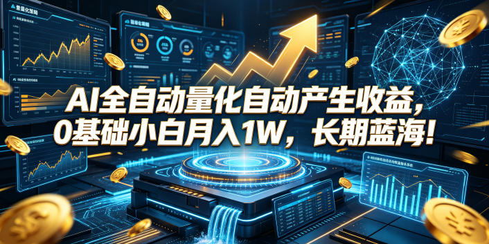 AI全自动量化自动产生收益,0基础小白月入1W,长期蓝海!【揭秘】-旺仔资源库