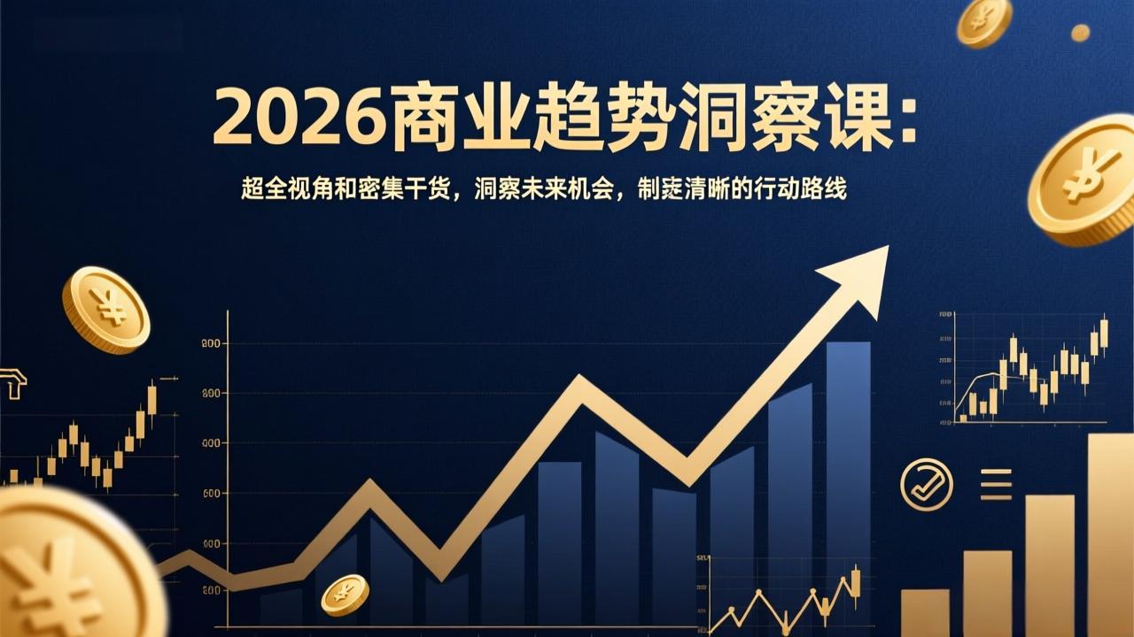 2026商业趋势洞察课:超全视角和密集干货,洞察未来机会,制定清晰的行动路线-旺仔资源库