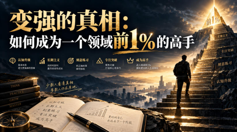 付费文章:变强的真相:如何成为一个领域前1%的高手-旺仔资源库