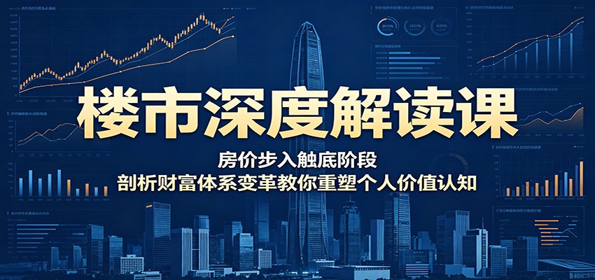 楼市深度解读课：房价步入触底阶段，剖析财富体系变革教你重塑个人价值认知-旺仔资源库